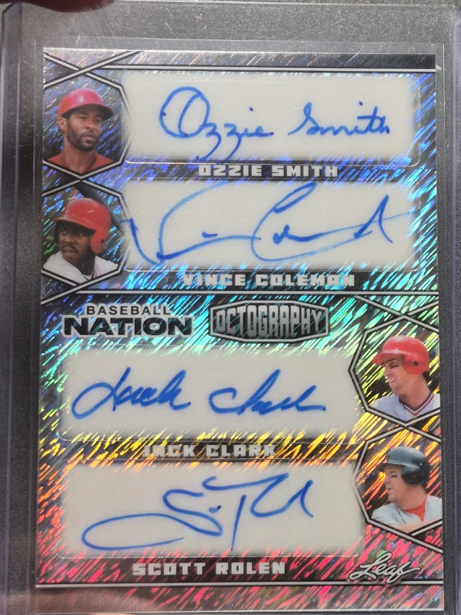 Ozzie smith 2004primecut サインカード Leaf Ozzie Smith Autographed Baseball Sports Trading Cards