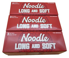The Original Noodle Long And Soft Golf Balls Lot Of 9 Three Sleeves Distance