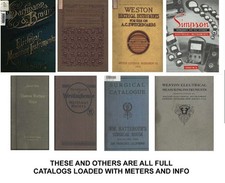 Antique Vtg AM WATT VOLT METER CATALOGS On DVD Electric GE Weston Thomson Edison