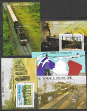 Sao Tome and Principe 1987-1989 Mixed Selection 5 x Sheets/MS Used