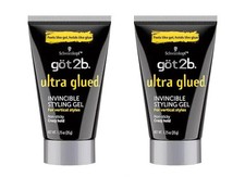 Got2b Ultra Glued Invincible Styling Hair Gel, 1.25 oz, pack of 2