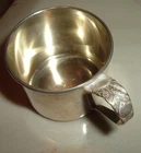 RARE Lunt 551 REPOUSSE ORANGE HANDLE Sterling Silver 925 Baby Cup No Mono 30g