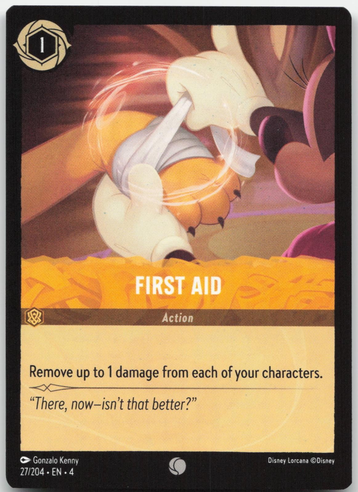 First Aid 27/204 Common Ursula's Return Lorcana Near Mint