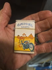 VINTAGE CAMEL LIGHTS Motorcycle Joe in Egypt "Pack Lite III" - Flip-Top Lighter 