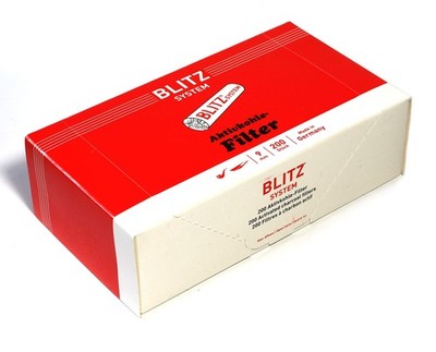 200 pcs BLITZ System Smoking pipe FILTERS made 200 Count (Pack of 1), Black 