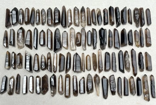 100pcs Bulk Natural Crystal Smokey Quartz Small Points Terminated Wand Specimens