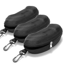 Yamrots 3 Pcs Zipper Hard Sunglasses Cases Portable Travel Eyeglasses Cases w...