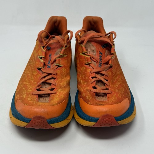 Scarpe da corsa sportive Hoka One One Tecton X sneakers uomo 8,5 D arancione blu - Foto 5 di 21