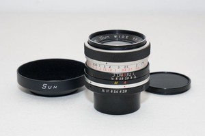 Vintage Sun YS-35 35mm f2.8 Lens with Hood Nikon Canon M42 Leica