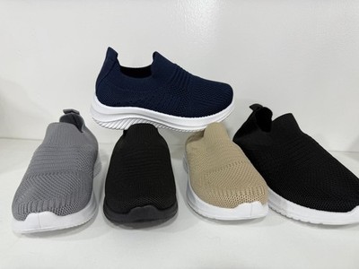 Kids Boys Girls Slip On Sock Trainers Sneaker Jogging Sports