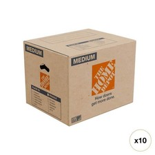 21 In. L X 15 In. W X 16 In. D Medium Moving Box with Handles 10-Pack