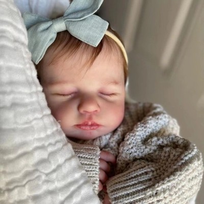 Zero Pam Vollsilikon Reborn Baby Puppen Mädchen, 48 cm Realistische Babypuppe, Voll 