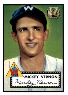 MLB 激レア MICKEY VERNON auto サイン 2001年 2001 Topps Archives #18 Mickey Vernon | eBay