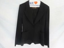 Roberto Cavalli Women's Wool Blend One Button Black Blazer 42 US 4 