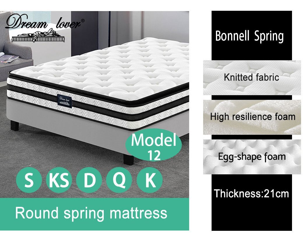 Dream Lover Mattress Queen Double King Single Bed Memory Foam Pocket