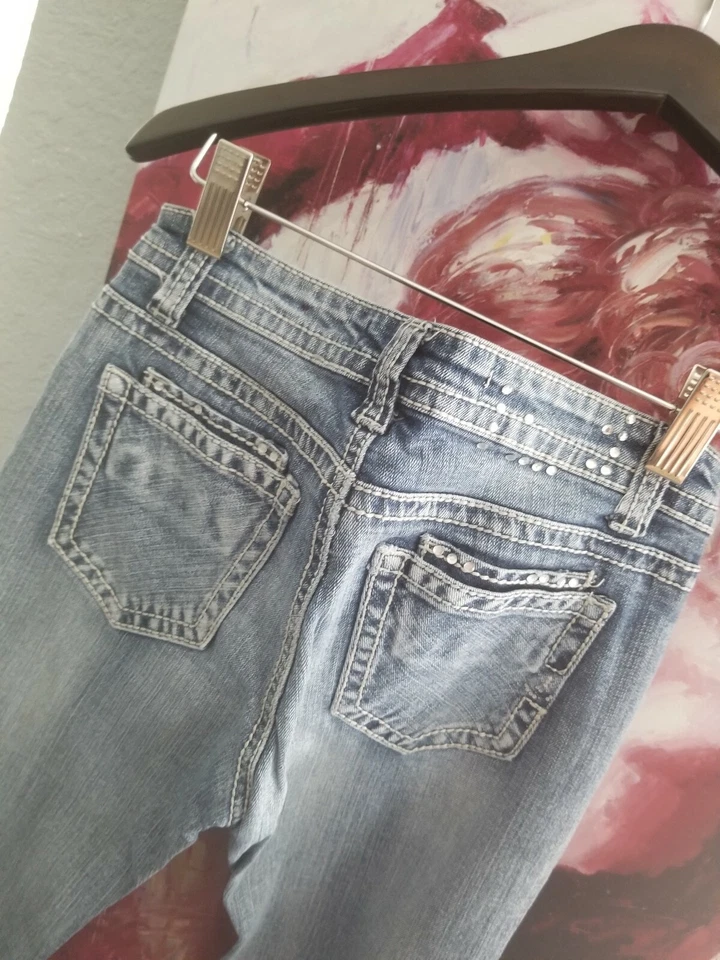 VIGOSS SKINNY HERITAGE FIT DARK WASH DENIM JEANS GIRLS SIZE 10 - Image 2 of 4