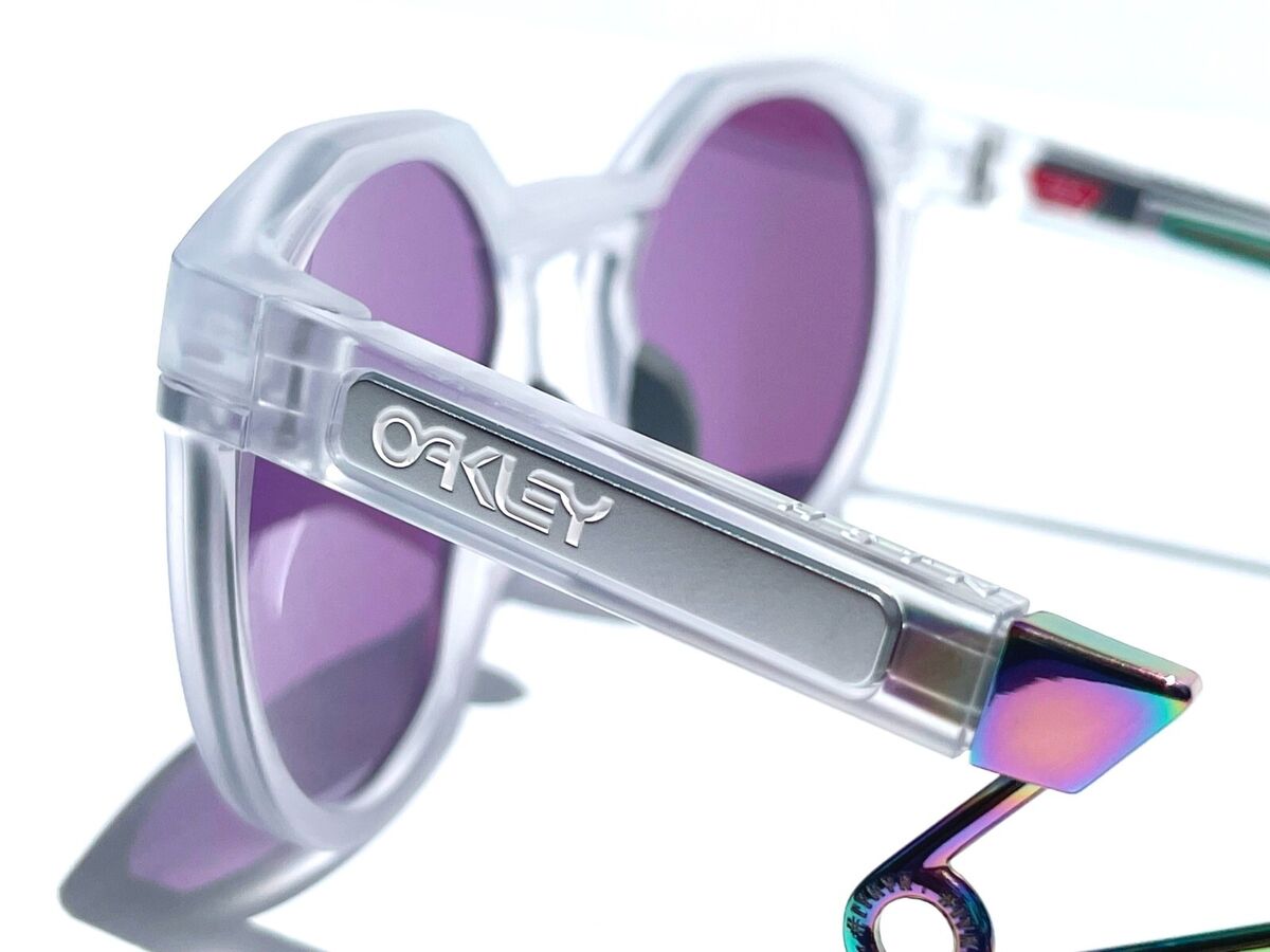 NEW Oakley HSTN Metal Matte Clear PRIZM Violet Purple Lens NEW Oakley HSTN Metal Matte Clear PRIZM Violet Purple Lens