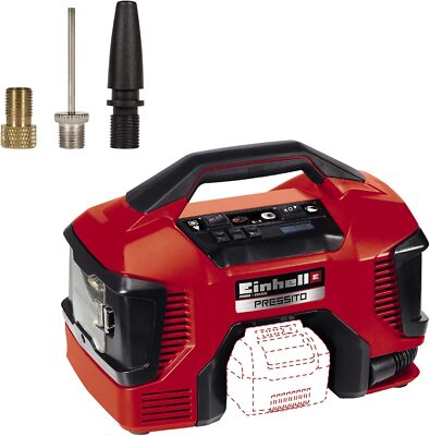 Einhell Akku Kompressor PRESSITO Power X Change Strombetrieb 11 Bar Adapterset