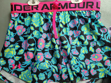 Girls Youth Under Armour Shorts NEW Play Up Floral Size XL
