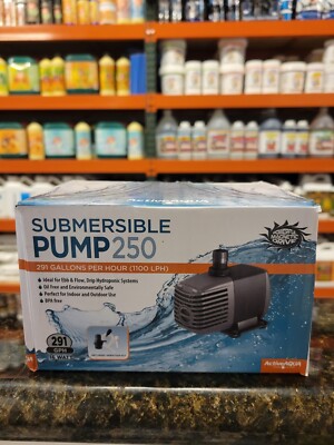 Active Aqua Submersible Pump 250 Water 291 GPH Powerful Magnetic Drive 16 Watts