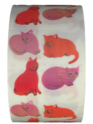 400 Cat Siamese stickers in roll of 100 modules 2''x2'',each sticker 1.00'' RMP0205