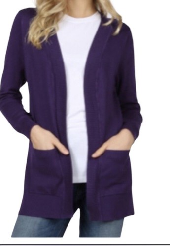 Zenana Outfitters OPEN CARDIGAN SWEATER 