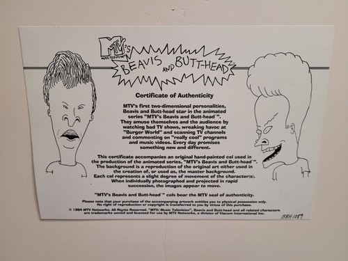 Beavis and Butthead Lot - Signed Animation Cel, Comics, Inactivity Book & Magnet - Picture 5 of 24