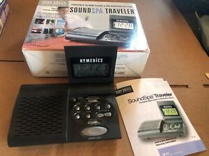 HOMEDICS SOUND SPA TRAVELER PORTABLE ALARM CLOCK RELAXATION SYSTEM SS