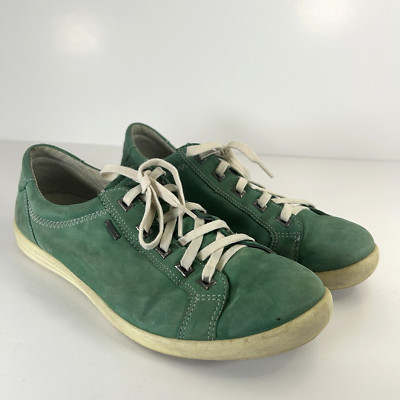 Legero Green Suede Sneakers Women 8 UK 5.5 Gore-Tex Surround Lace Up *Some Wear*