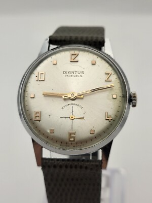 Vintage Diantus Watch 17 Jewels Incabloc Made Swiss 1960s .35mm Working