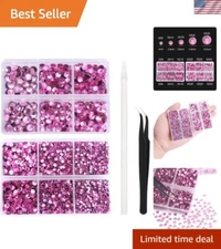 Creative DIY Rhinestone Pack - 6616 Round Hotfix Gems with Easy Application