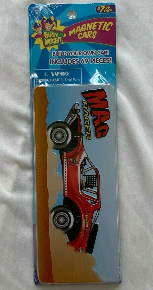 69 pc MAGNETIC CARS BUILD YOUR OWN CAR TOY MAG RACER NEW