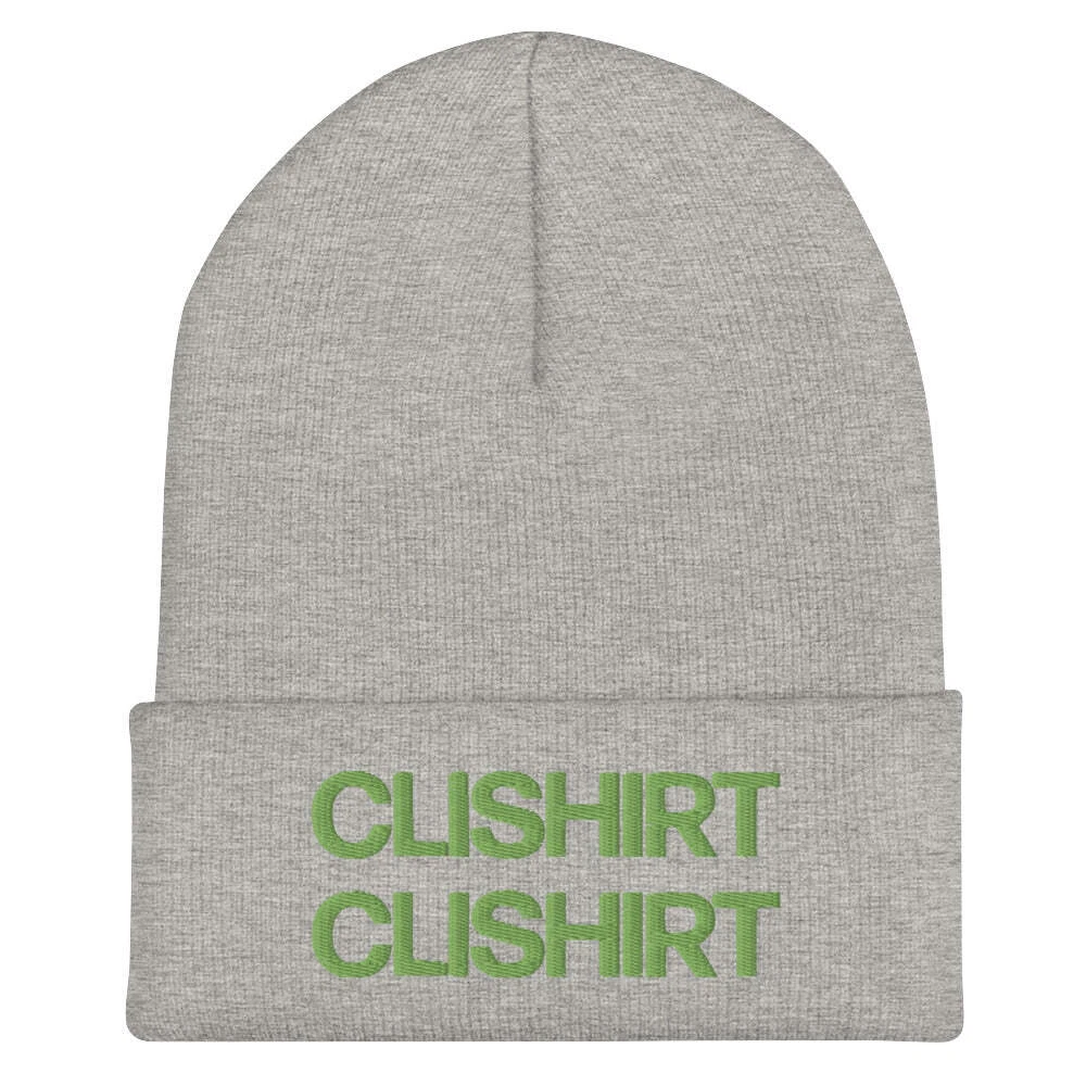 Clishirt© 3D Puff Embroidered Cuffed Beanie