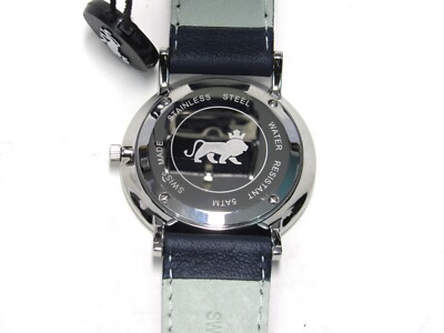 Larsson & Jennings Lugano Silver/Navy watch Larsson & Jennings Lugano Blue & Silver, Swiss Made  main image 4