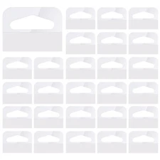 200Pcs Retail Display Tags, 1.6"X1.2" Clear Hole Plastic Sticky Hang Tags Self A