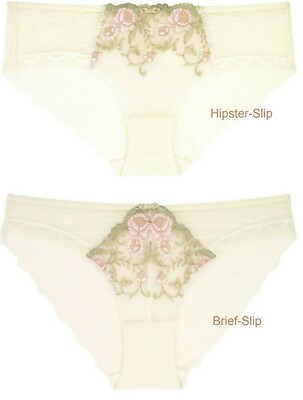    DORINA Trisha Netz-Slip Hipster/Brief Spitze Rosen-Stickerei floral IVORY
