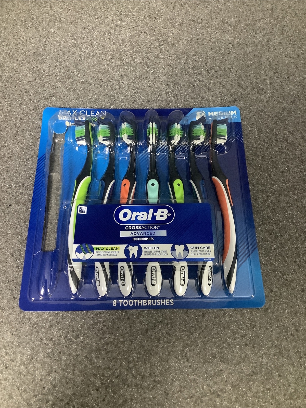 Oral-B CrossAction Advanced Regular Toothbrush - 8 Pack for sale  