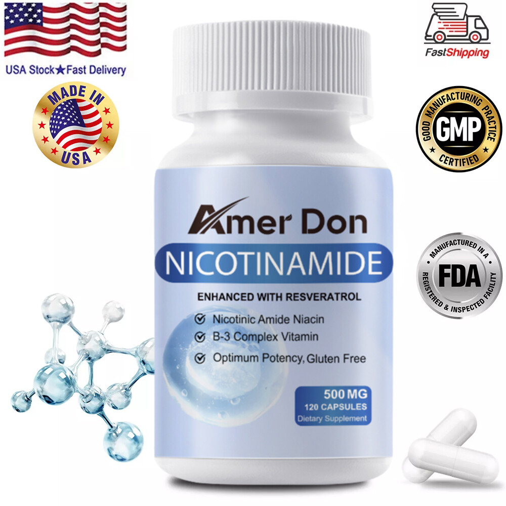 Nicotinamide 500mg Vitamin B3 Supplement Energy Support Skin Health 240 Capsules
