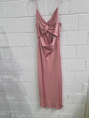 SHONA JOY Twist Front Sleeveless Cutout Midi Dress Size 16 AU NEW WITH DEFECTS - Picture 2 of 4