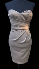 Forecast Champagne Strapless Evening Dress Womens Size 6 Worn Once