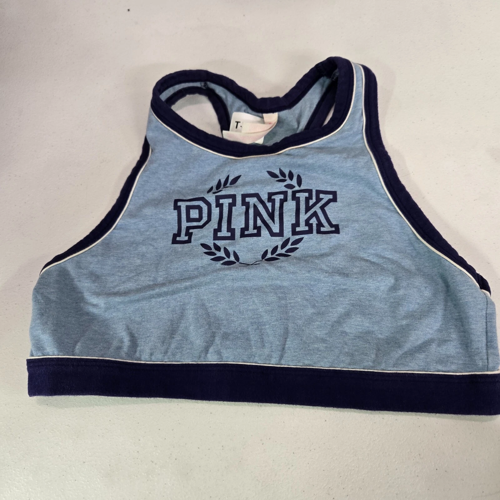 victoria-secret-vs sports crop logo racerback pullover tank-bra