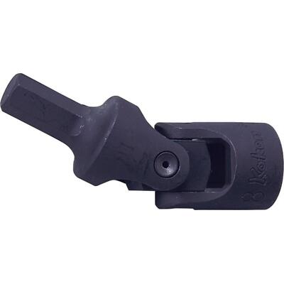 Koken 3430M-6 3/8 Inch Sq. Dr. Universal Bit Socket 6 mm Hex Length 62 mm