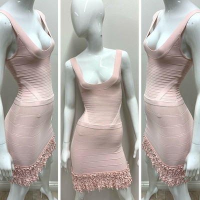 bandage ruffle dress