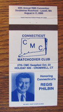 TV PERSONALITY MATCHBOOK COVER: REGIS PHILBIN TALK SHOW HOST MATCHCOVER -B15