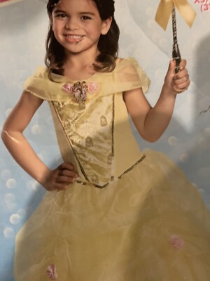 strapless open back dress Posh Peanut Girl's Disney Belle Tulle Dress in Yellow, 10Y-12Y, Viscose from Bamboo main image 0