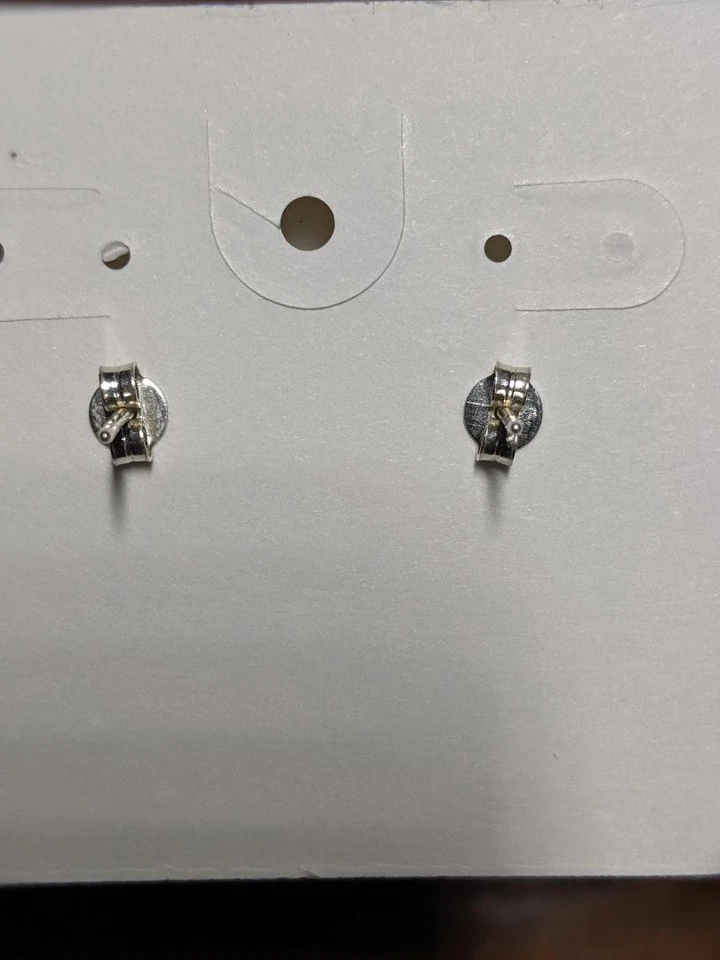 Auténticos pendientes de ámbar báltico natural de 3 cttw plata fricción trasera Foto 4 de 4