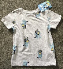 Bluey - T Shirt - size 3, grey round neck, new, with label