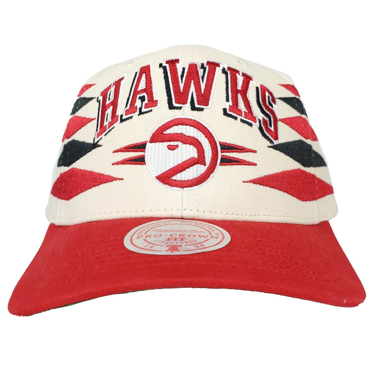 Mitchell & Ness Atlanta Hawks Snapback Cap – Red Team Ground 2.0 Baseball Hat | 100% Acrylic Wool - View #8