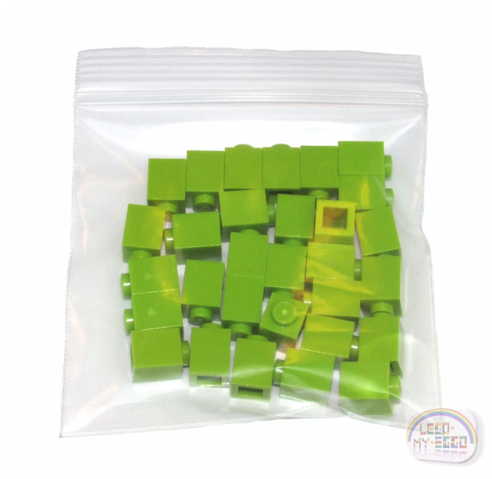 LEGO Clásico - Bolsa de 3 Buck - Ladrillos 1x1 - 30 Piezas - Lima - Nuevo - (3005) Foto 2 de 3