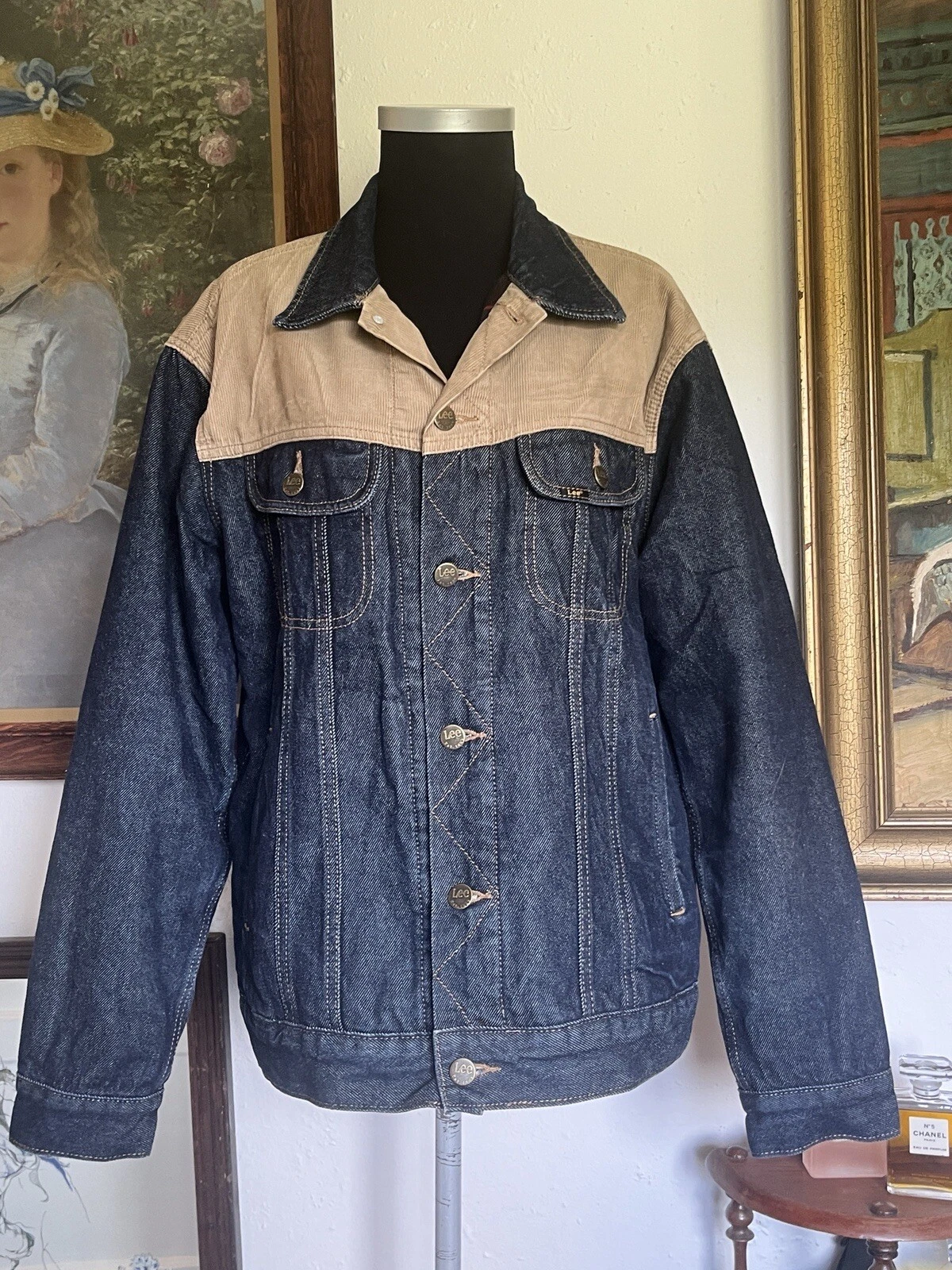 Lee Storm Riders Denim Jacket Blanket Lined Size M